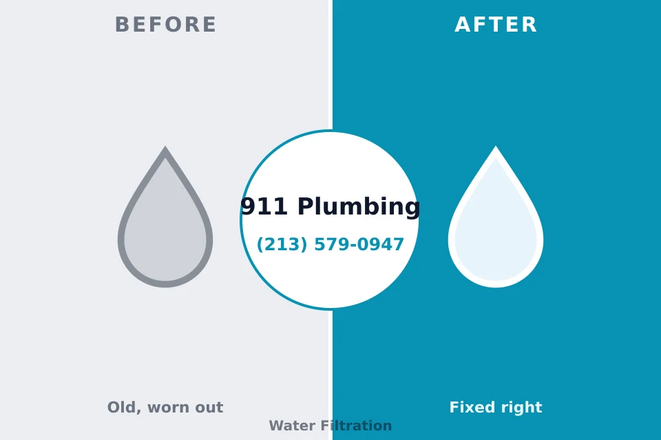 Before and after: plumbing repair Choctaw, OK